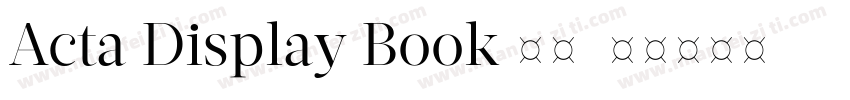 Acta Display Book 常规字体转换
